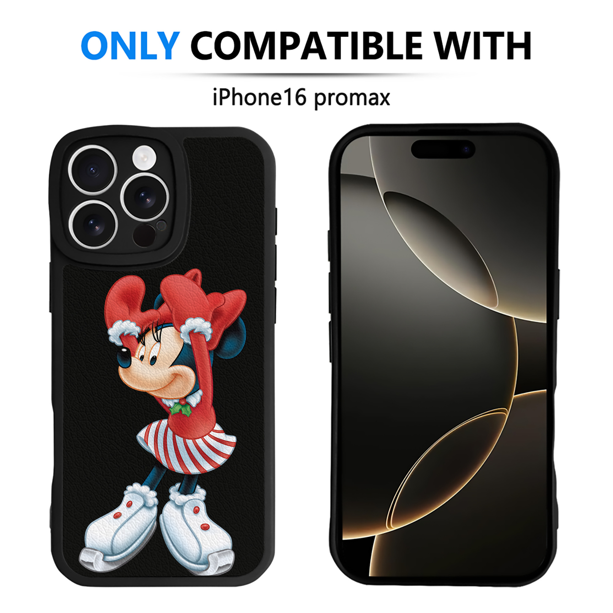 （画像用） ミッキーマウス Mickey Mouse 【iPhone 16シリーズ対応】シリコンスマホケース（レザー調） 材質：シリコン
